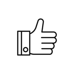 Thumbs Up logo sign vector outline