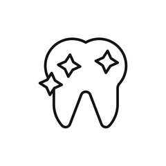 Teeth cleaning logo sign vector outline