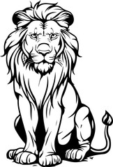Lion clipart desing illustration