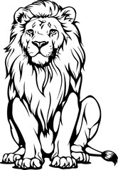 Lion clipart desing illustration