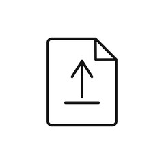 Upload logo sign vector outline