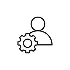 User Management logo sign vector outline