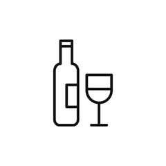 Wine logo sign vector outline