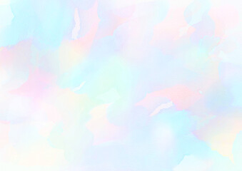 Soft Pastel Rainbow Watercolor Gradient...