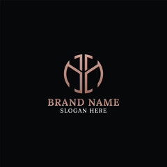 letter MI luxury logo