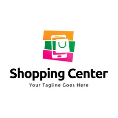 Shopping store logo design vector