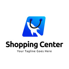 Shopping store logo design vector