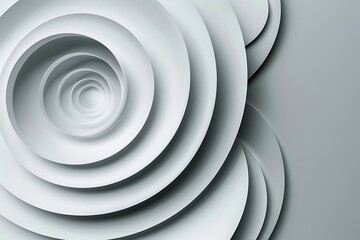 Obraz premium Abstract background with circles. Vector illustration. White and grey colors.