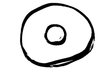 筆タッチのクッキーのイラスト