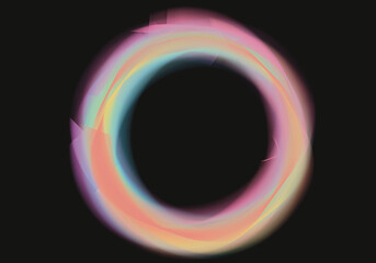 Leuchtender Kreis - Abstrakte Neonkunst