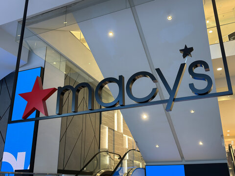 San Francisco,California,USA-June 8th 2024:Macy's store logo sign