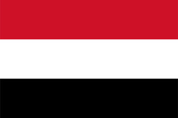 Yemen flag official isolated on png or transparent background vector illustration. 