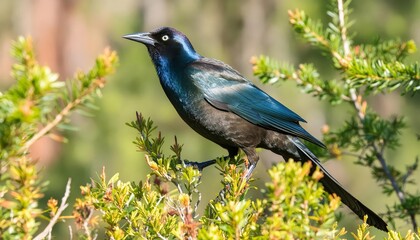 Obraz premium Common Grackle in its natural environment , generated by AI