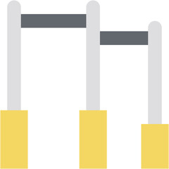 Vector Icon Gym Bars, Gym Equipment, Fitness, Bench, Equipment