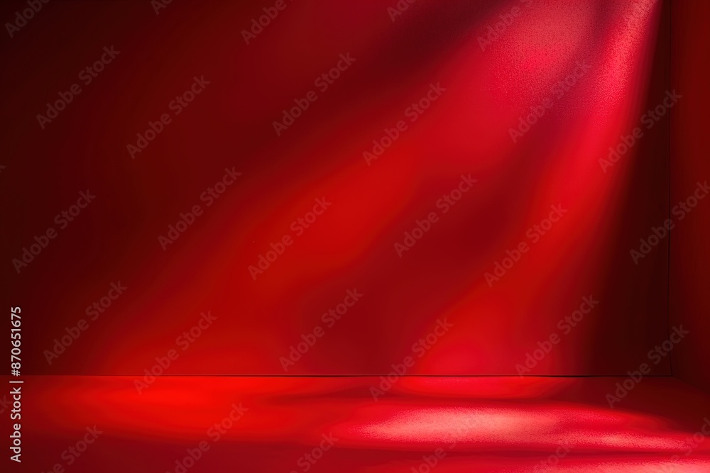 Poster red satin backdrop with smooth waves and soft texture