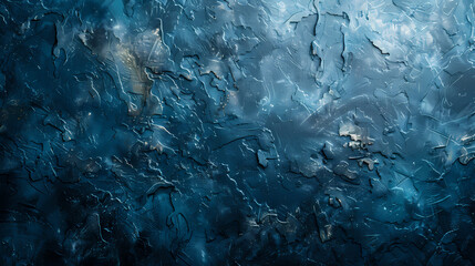 Abstract blue texture with swirling patterns and dynamic brush strokes, resembling an underwater scene.