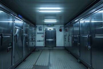 Delve into the inner workings of a tuna freezing room, where state-of-the-art refrigeration technology preserves seafood excellence.
