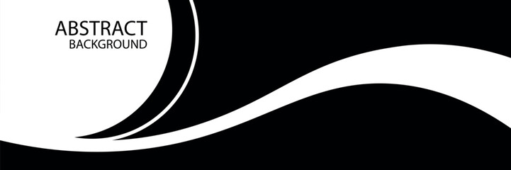 Abstract black and white wavy background with dynamic curves for business concept.