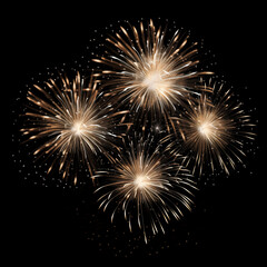 Fototapeta premium DIfferent colors and types of fireworks in the sky background