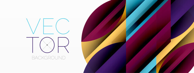 Circles and round shapes geometric minimal background