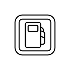 Obraz premium Fuel station outline icons, minimalist vector illustration ,simple transparent graphic element .Isolated on white background