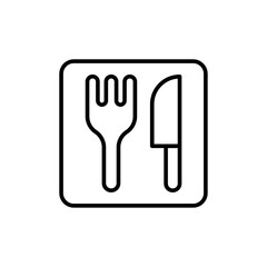 Fototapeta premium Food area outline icons, minimalist vector illustration ,simple transparent graphic element .Isolated on white background