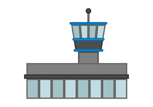Edificio de aeropuerto con torre de control