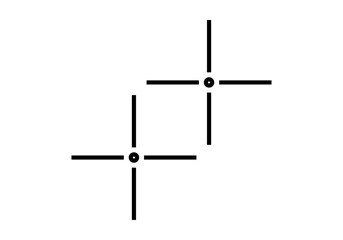 Icono negro de cuadricula para escalar imagen