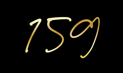  Number Gold Casual Modern Logo