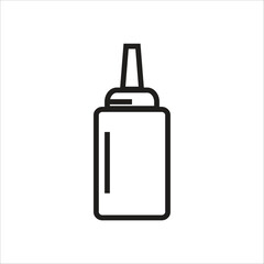 ketchup bottle vector icon line template