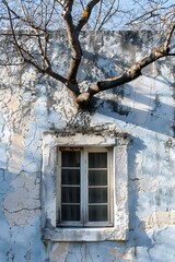 Tree Branch Growing Out Of A Window