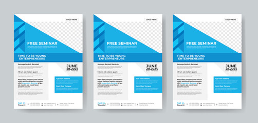 Corporate Business Flyer template layout 3 color design concept in the template.