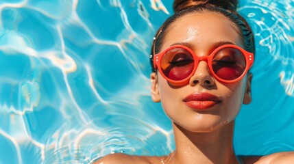 Naklejka premium Summer carnival, fun summer, sunscreen and hydration