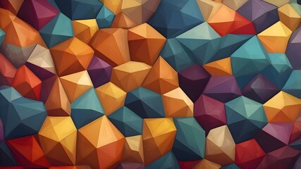 Fototapeta premium abstract colorful low poly geometric background