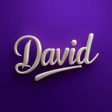 3D David name text poster