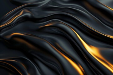 Obraz premium Abstract dark smooth liquid waves futuristic