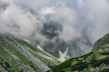 Alpine summer landscape in Tatra Mountains, Slovakia, Europe