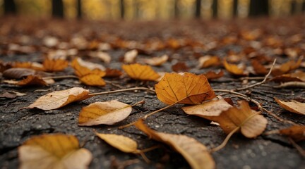 Autumn Leaves on the Ground