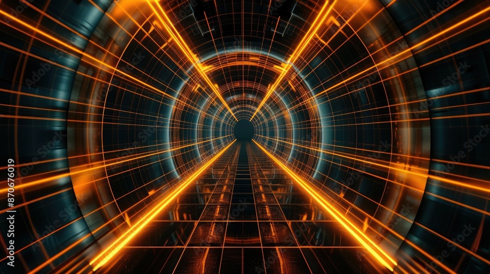 Poster abstract futuristic digital grid with glowing lines, perfect for technology and data-related visuals