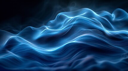 Obraz premium blue lines on a dark background form a sleek, simplistic visual, emphasizing contrast and elegance. Perfect for contemporary design projects