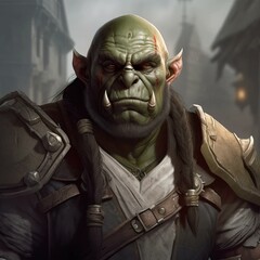 orc, warlord, fantasy, tribe, strength, battle, leadership, power, adventure, mythology, realm, hero  Fantasy RPG character 