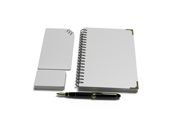 3D rendering notebook for the best presentation of your product mockups
