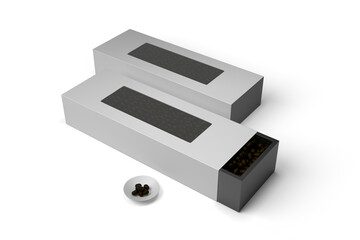 3D rendering Box  for the best presentation of your product mockups