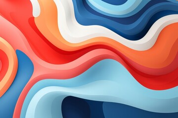 Fototapeta premium distorted forms flat design front view warped shapes animation Complementary Color Scheme