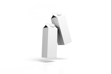 3D rendering milk pack for the best presentation of your product mockups