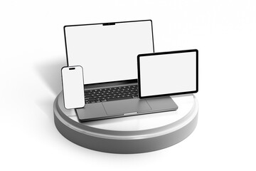 3D rendering Monitor Screen Laptop  for the best presentation of your product mockups