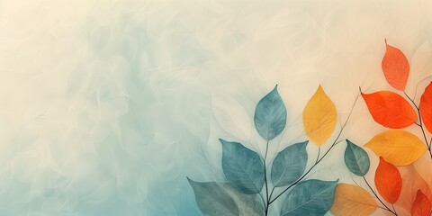 Simple Abstract Autumn Background with Soft Shapes in Earth Tones – Design for Print, Card, Poster
