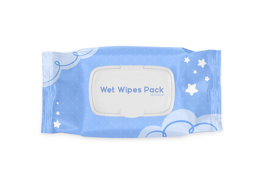 Wet Wipes Pack Mockup