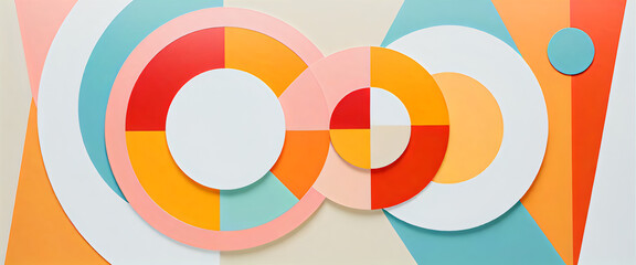 illustrazione con elementi geometrici a tema astratto contemporaneo