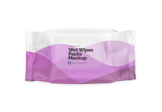 Wet Wipes Pack Mockup 